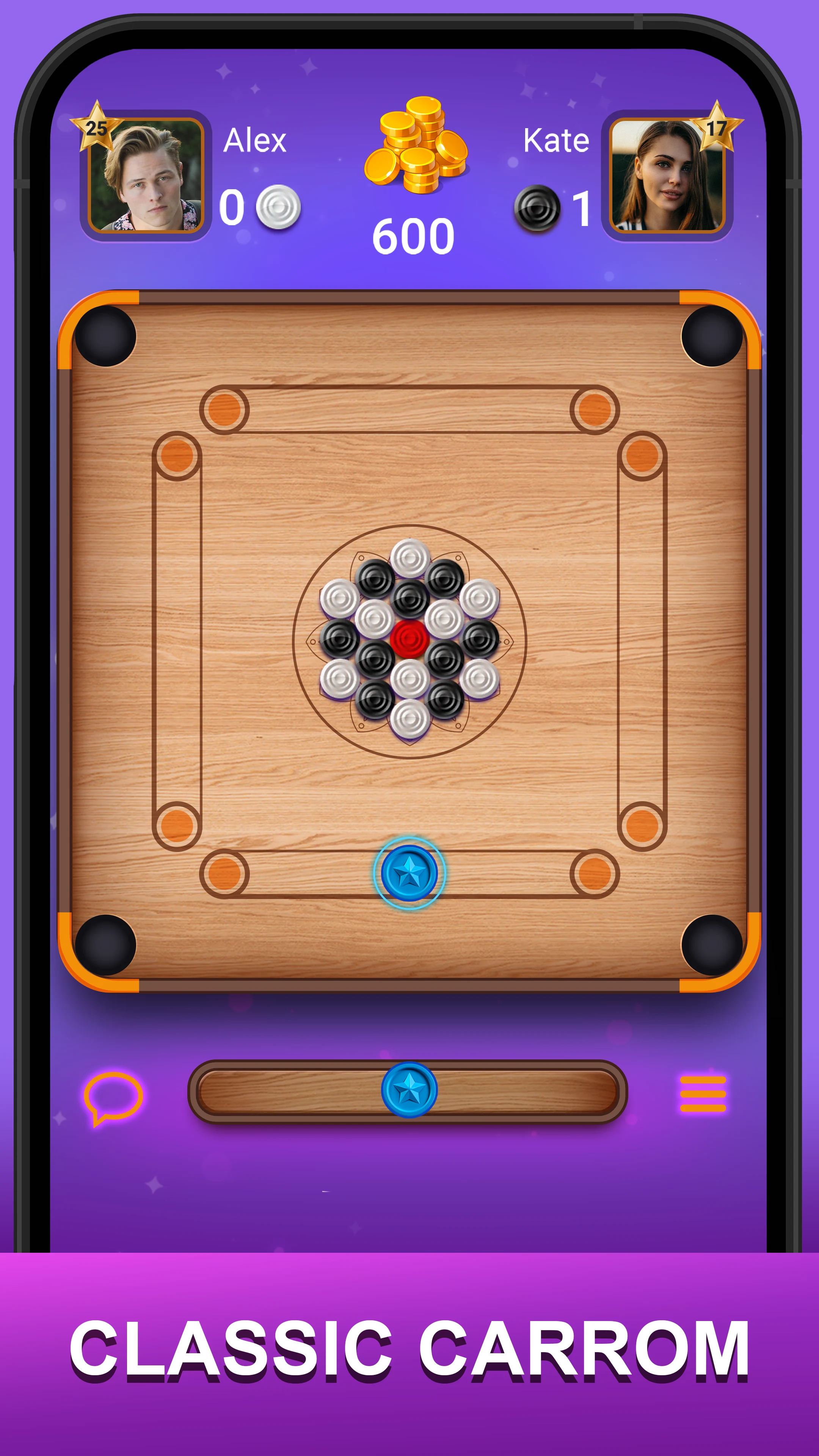 Lure Carrom - Meet friends screenshot